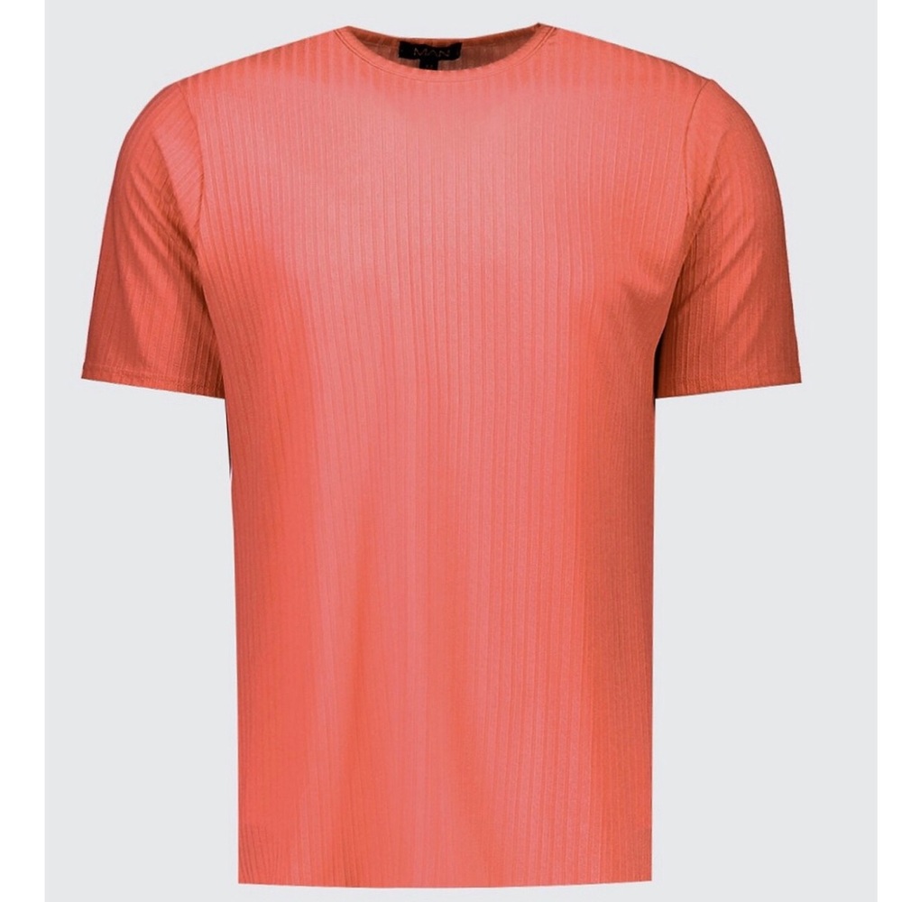 BooHooMan. Coral Longline Knitted T-Shirt, medium